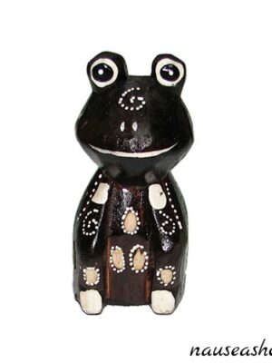 Фигурка декоративная из дерева лягушка, 10 см Фигурка декоративная из дерева лягушка, 10 см