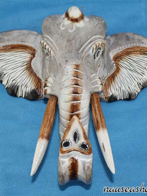 Маска слона декоративная из дерева, 25 см Маска слона декоративная из дерева, 25 см